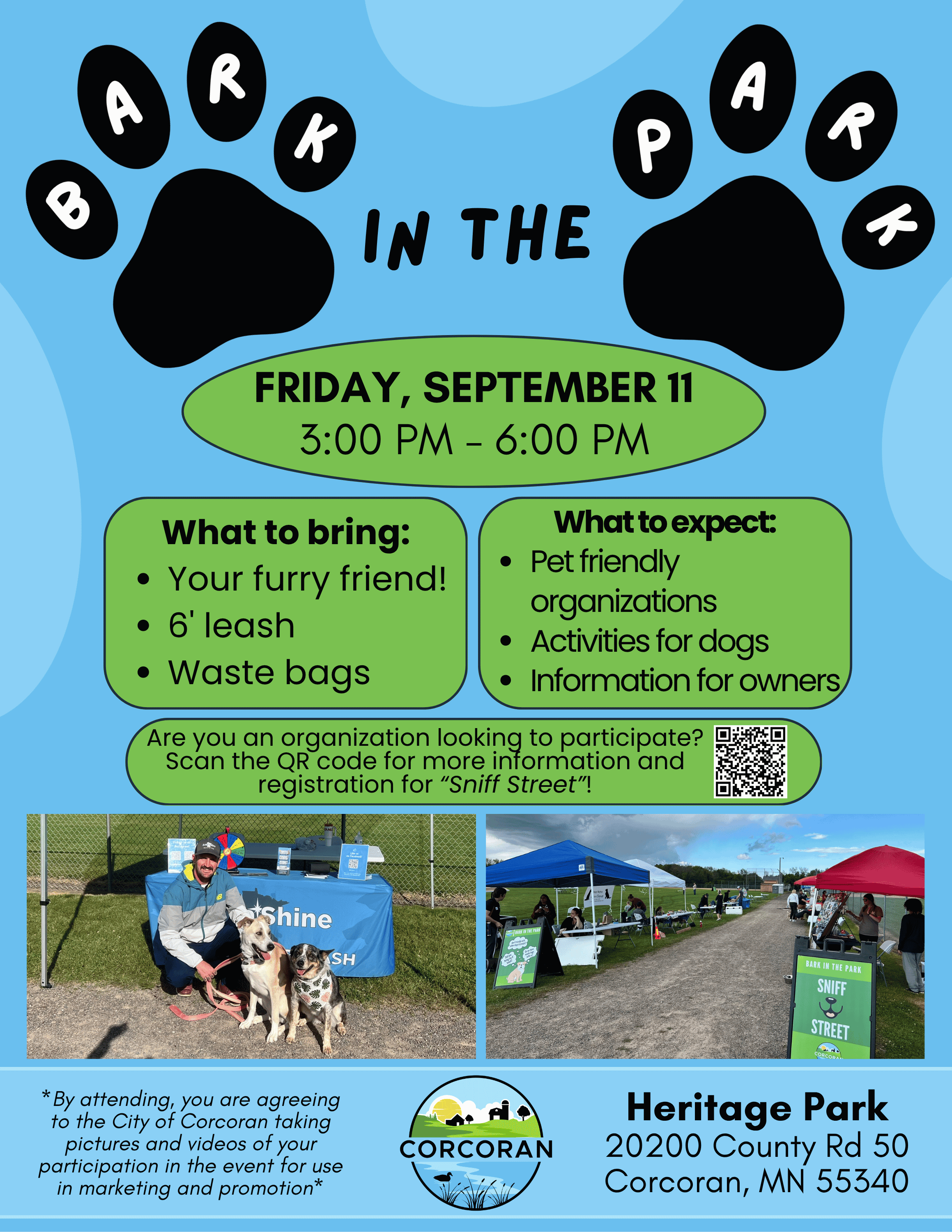 Bark in the Park 2026 Flyer Image